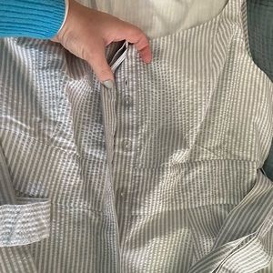 EShakti size 16 seersucker midi dress. New without tags. Never worn.